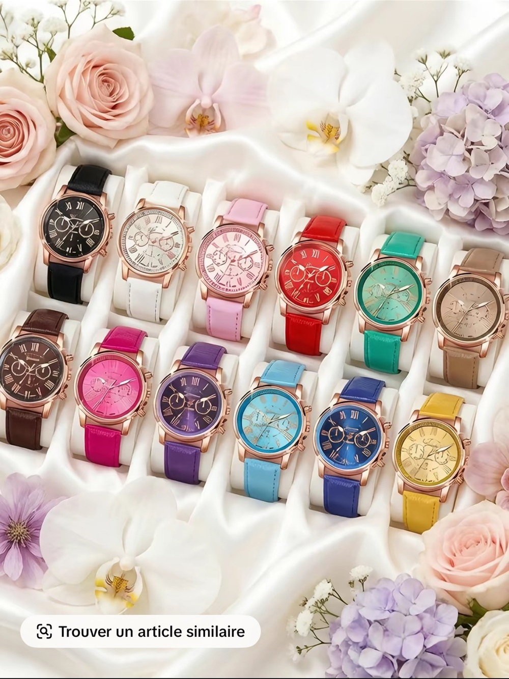 Classic Ladies Leather-Strap Watch - Pink